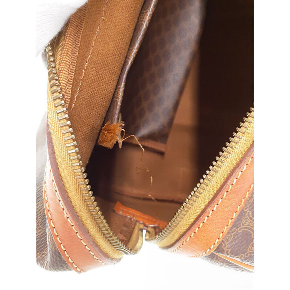 Celine Macadam Boston bag canvas tan trim handles Brown - Picture 4 of 9